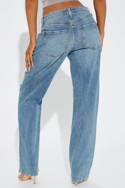 Jeans de pierna recta con detalle de estrellas - Image 4