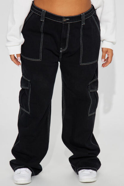 Jeans estilo carpintero de pierna ancha - Image 7