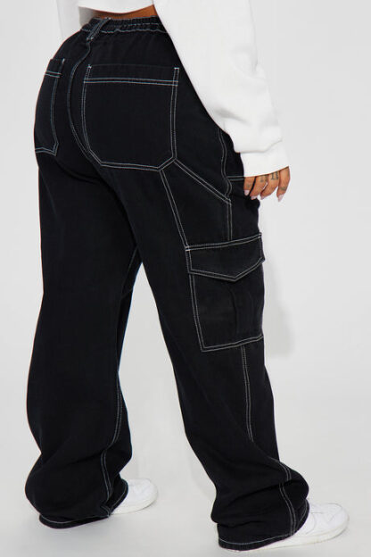 Jeans estilo carpintero de pierna ancha - Image 8