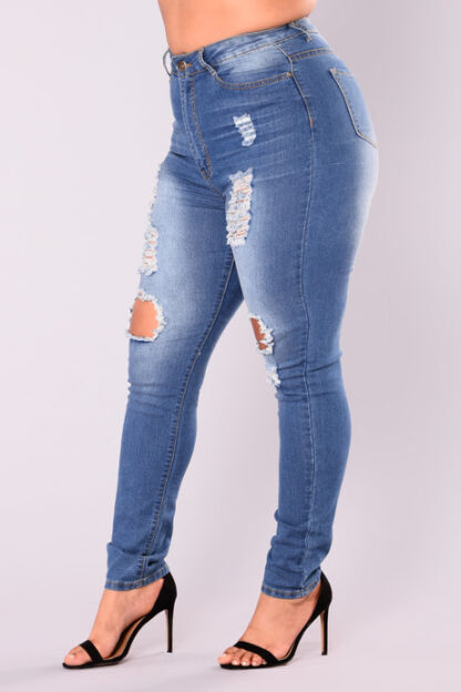 Jeans Ajustados con Detalles Rasgados y Tiro Alto - Image 19